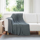 Vidaxl plaid gris foncé 170 x 130 cm polaire