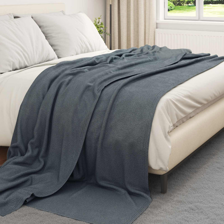Vidaxl plaid gris foncé 270 x 240 cm polaire