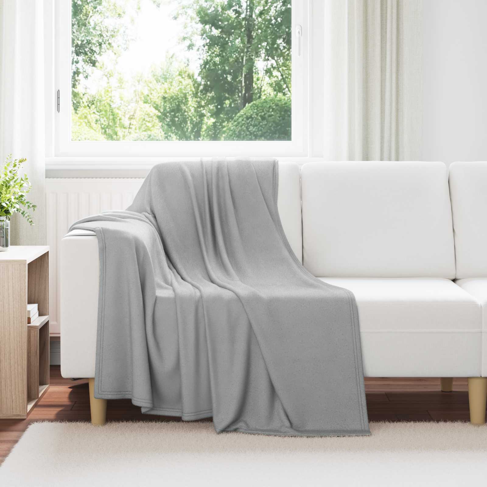 Vidaxx plaid gris 170 x 130 cm polaire