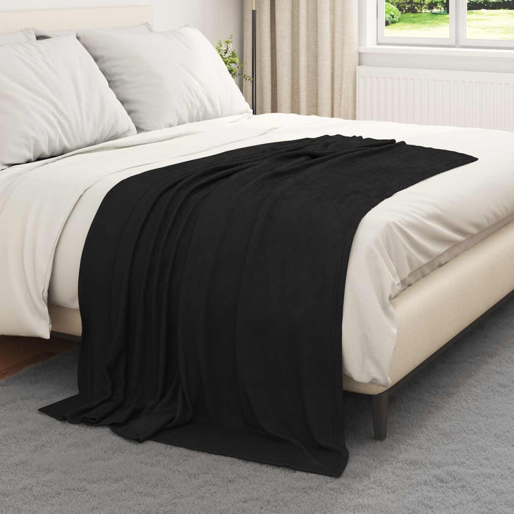 Vidaxx plaid noir 170 x 130 cm polaire