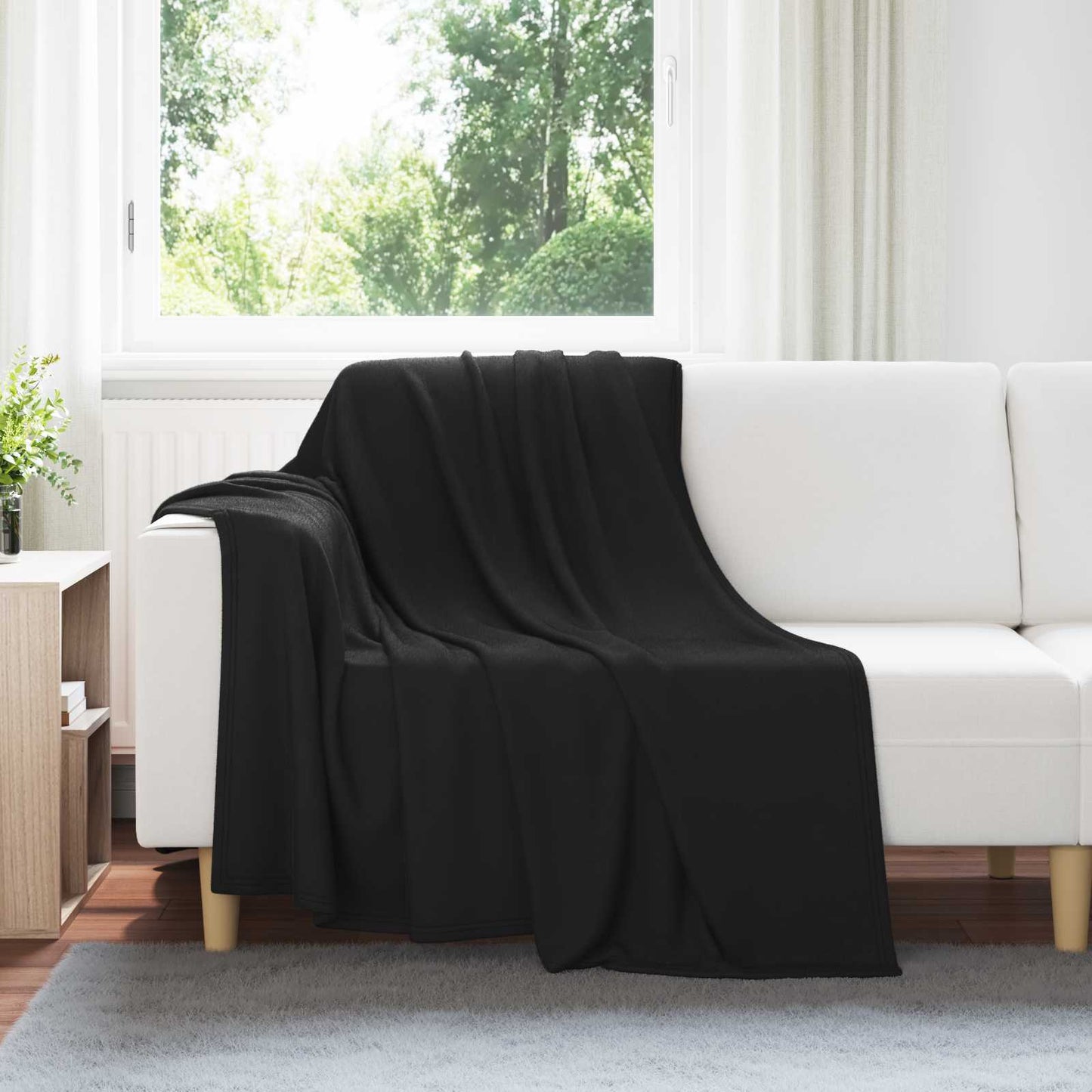 Vidaxx plaid noir 200 x 150 cm polaire