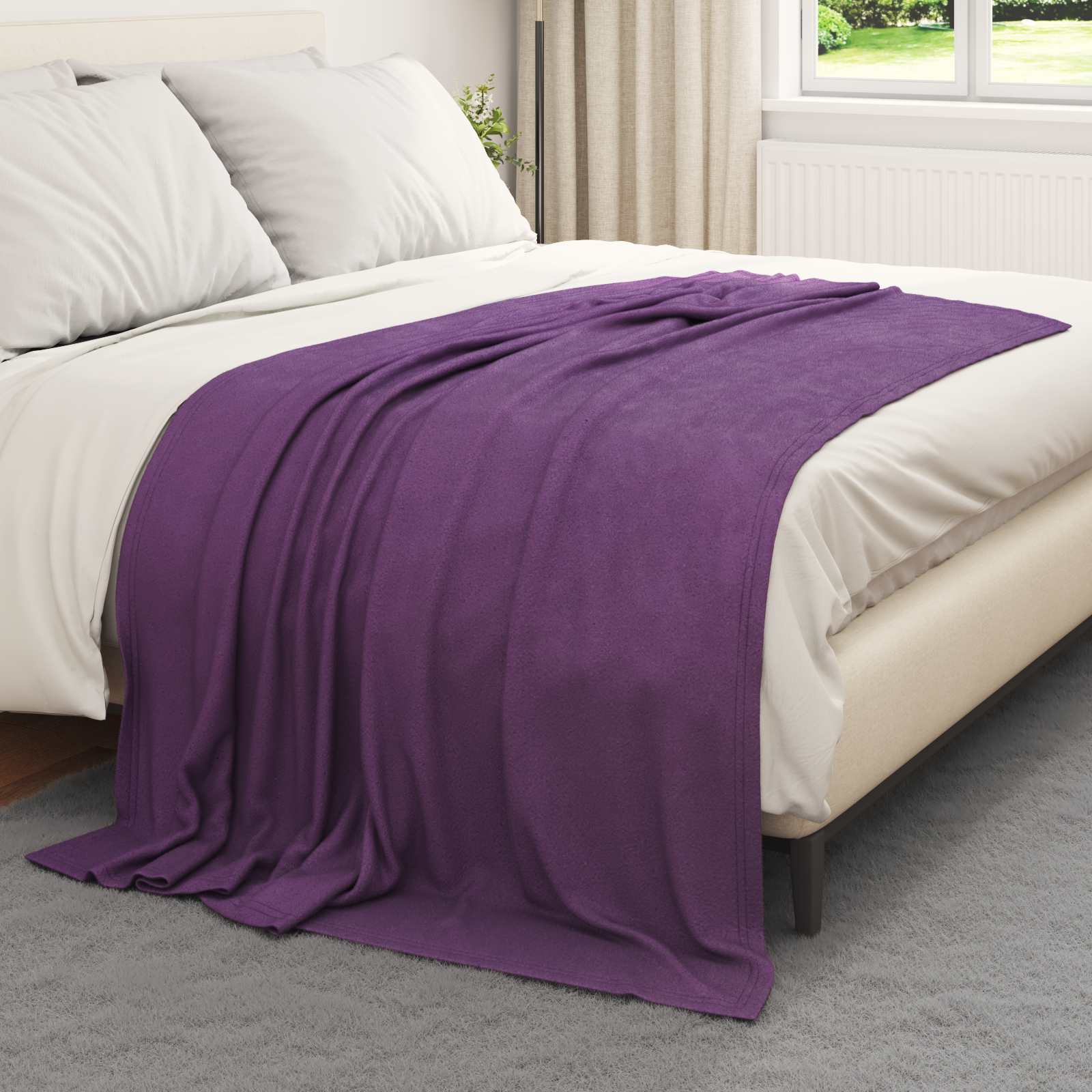 Vidaxl couverture violet 200 x 150 cm polaire