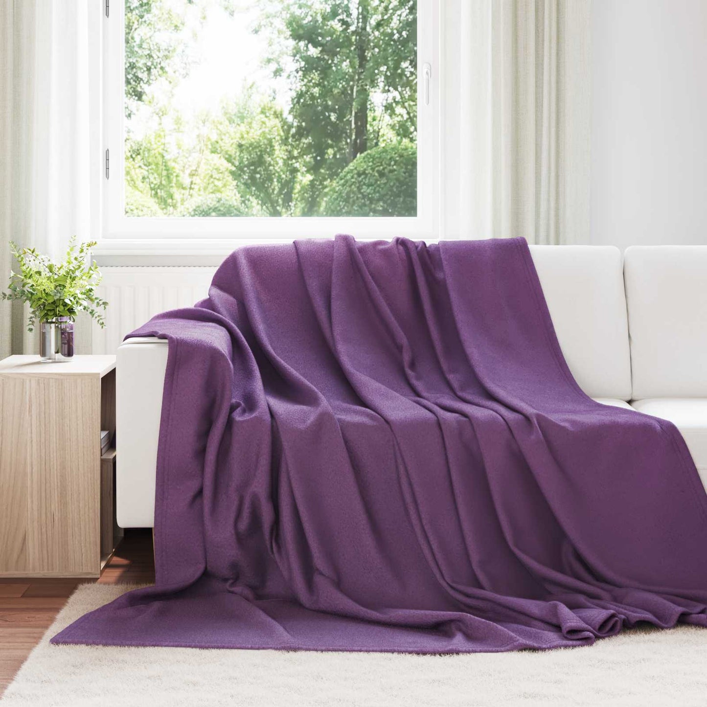 Vidaxl couverture violet 270 x 240 cm polaire
