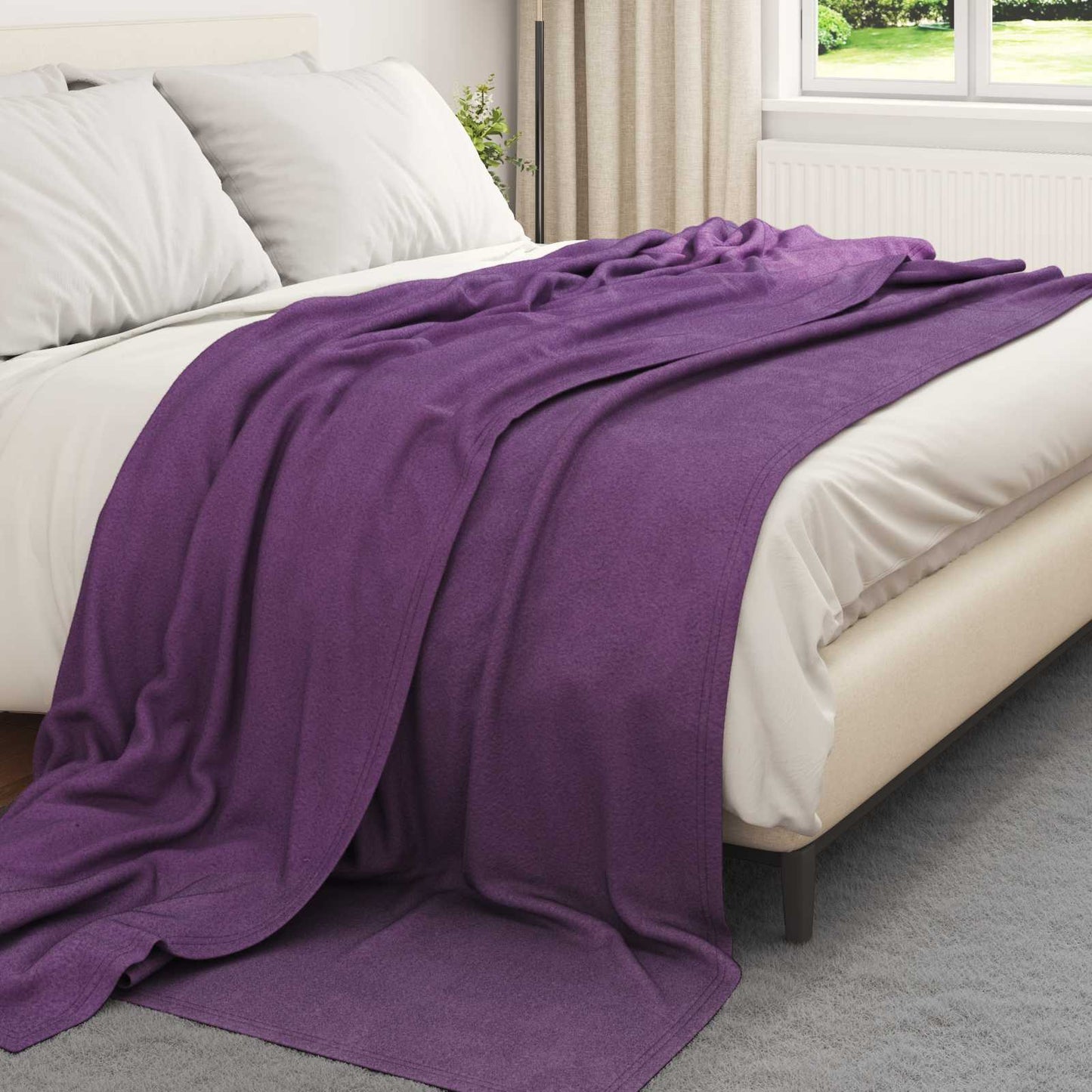 Vidaxl couverture violet 270 x 240 cm polaire