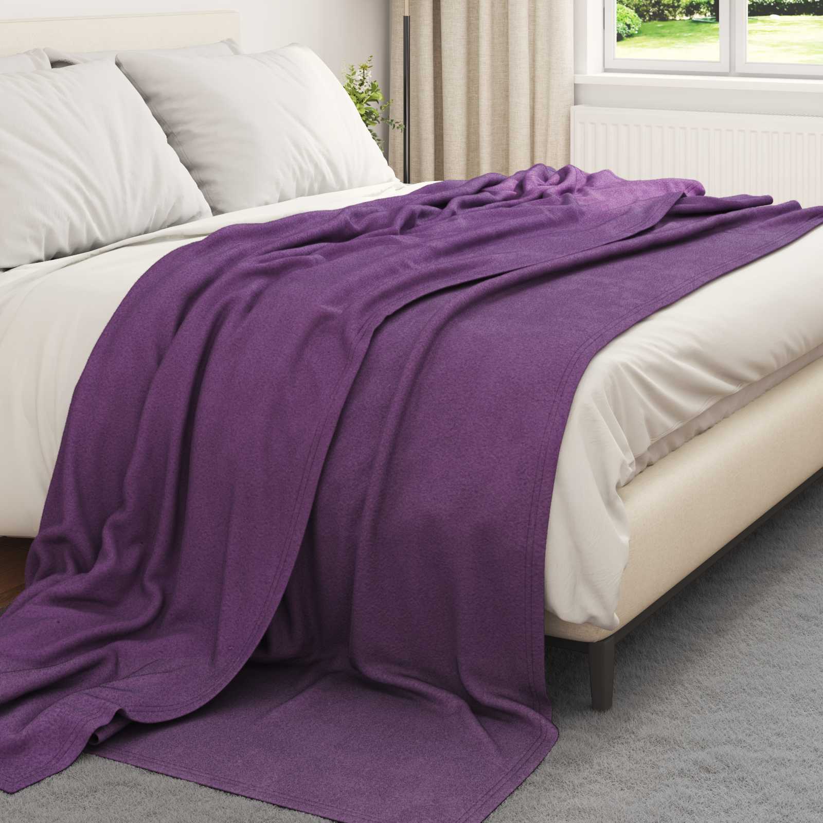 Vidaxl couverture violet 270 x 240 cm polaire