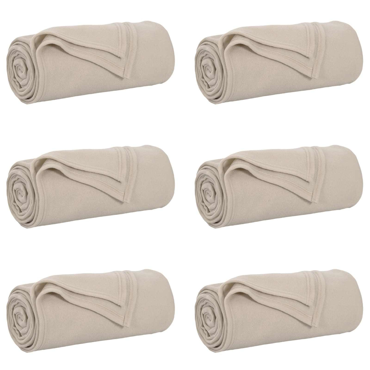 Vidaxl tapis 6 pcs beige 200 x 150 cm polaire