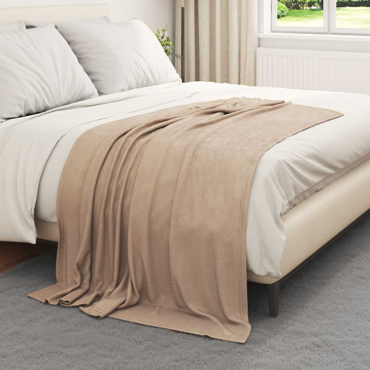 Vidaxl tapis 6 pcs camel 170 x 130 cm polaire