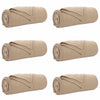 Vidaxl tapis 6 pcs camel 270 x 240 cm polaire