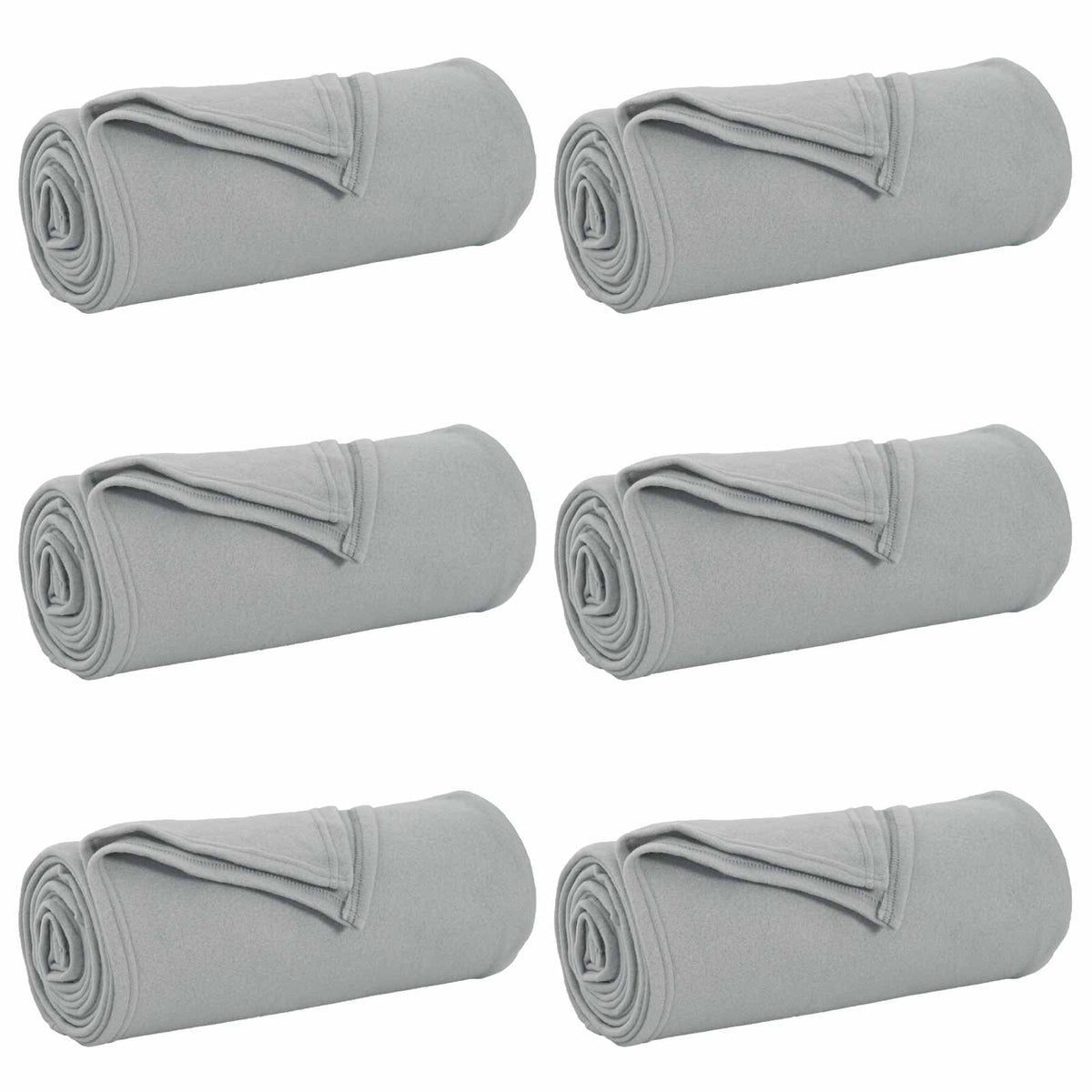 VidaXL tapis 6 pcs gris 270 x 240 cm polaire