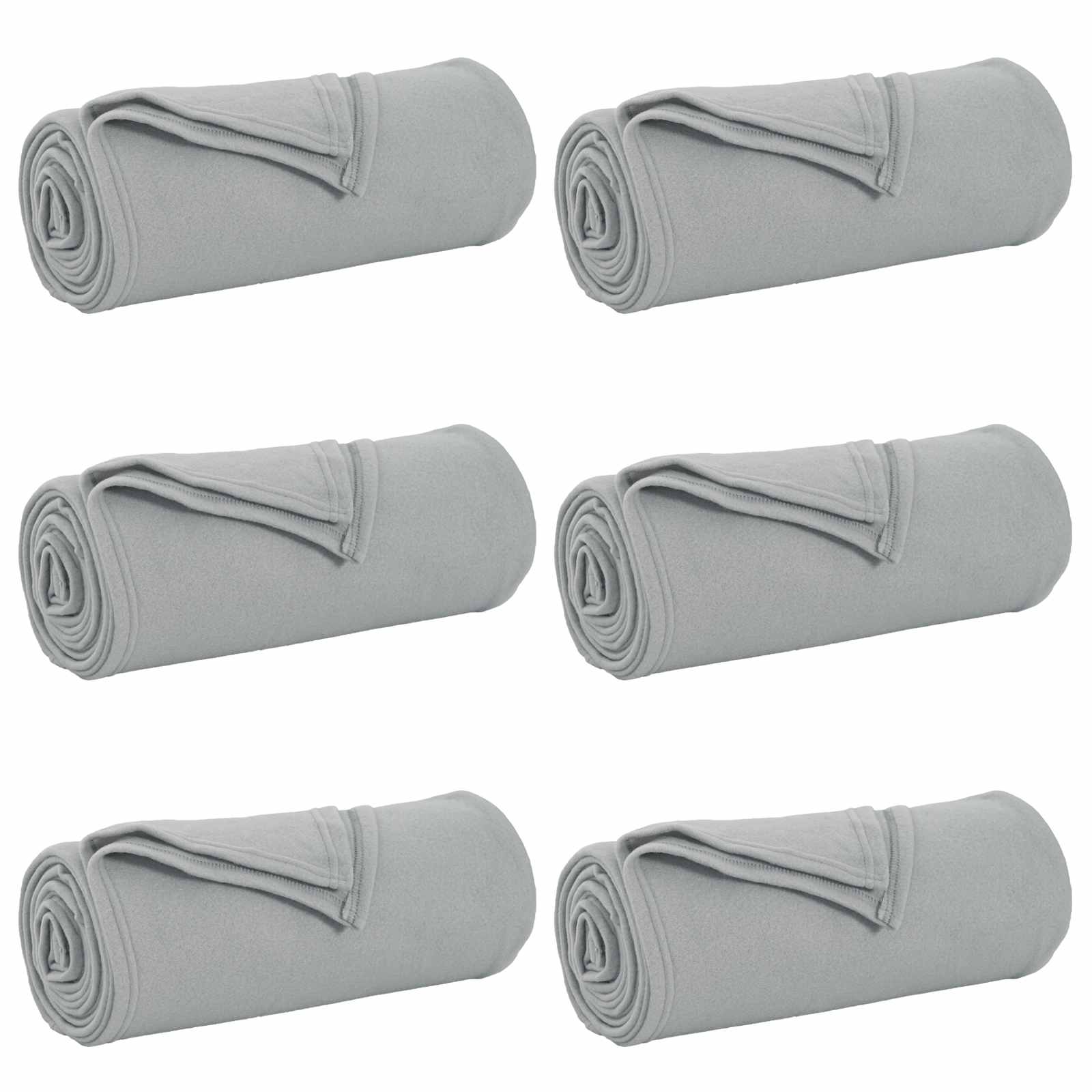 VidaXL tapis 6 pcs gris 270 x 240 cm polaire