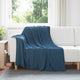 VidaXL tapis 6 pcs bleu marine 200 x 150 cm polaire