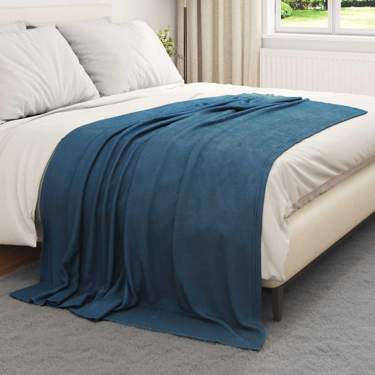 VidaXL tapis 6 pcs bleu marine 200 x 150 cm polaire