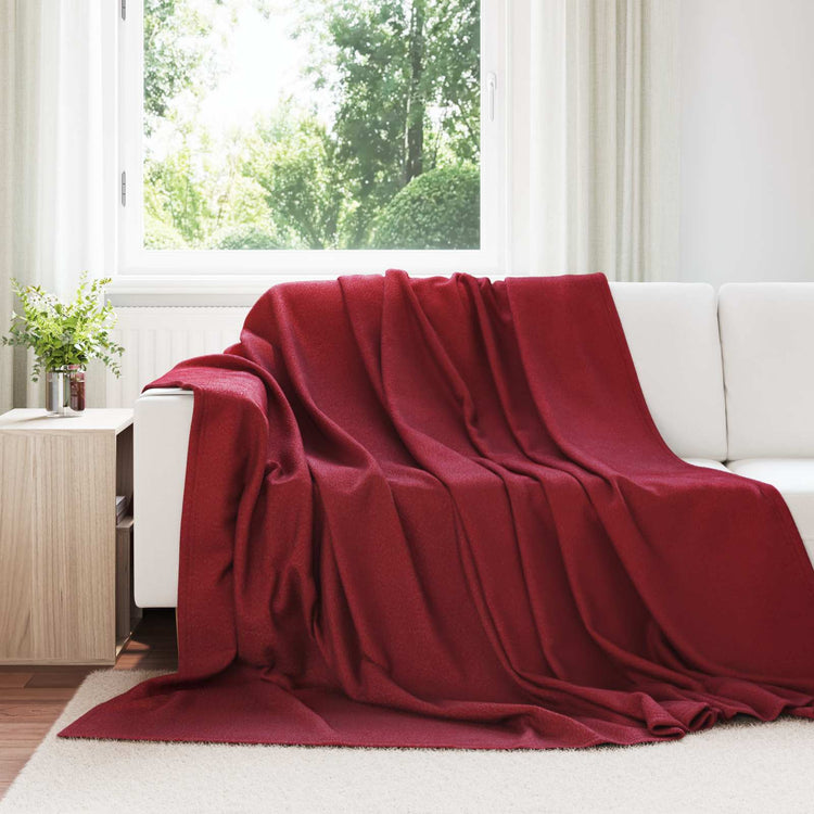 VidaXL tapis 6 pcs rouge bordeaux 270 x 240 cm polaire
