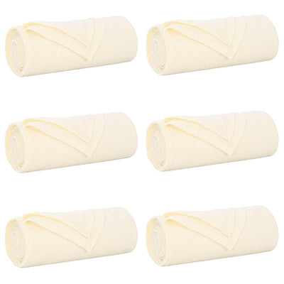 Vidaxl tapis 6 pcs crème 170 x 130 cm polaire