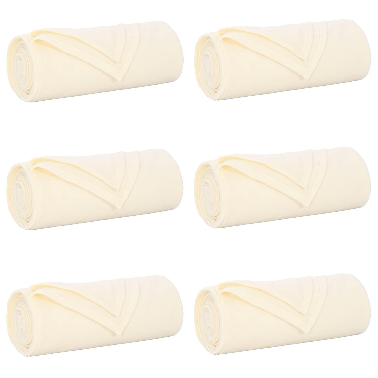 Vidaxl tapis 6 pcs crème 200 x 150 cm polaire