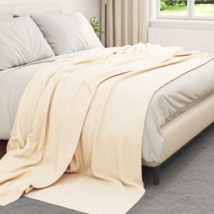 Vidaxl tapis 6 pcs crème 240 x 220 cm polaire