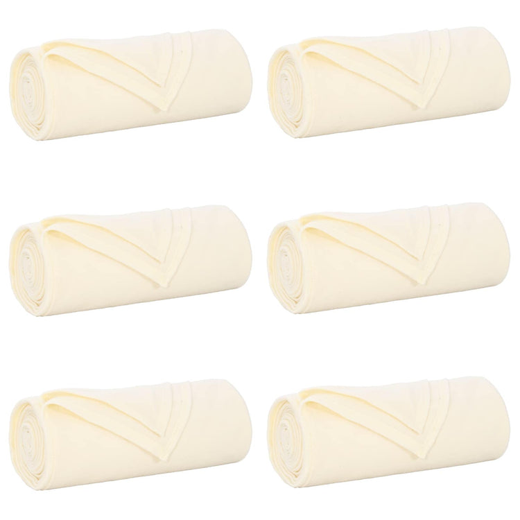 Vidaxl tapis 6 pcs crème 270 x 240 cm polaire