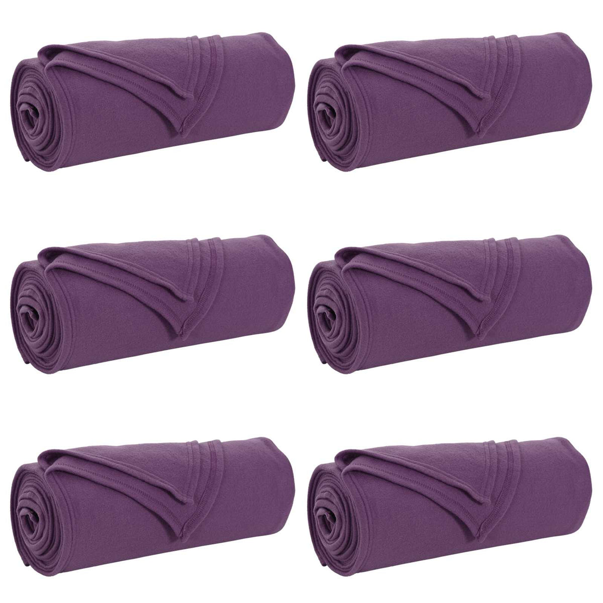 Vidaxl tapis 6 pcs violet 170 x 130 cm polaire