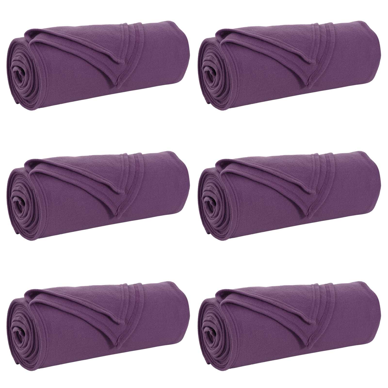 Vidaxl tapis 6 pcs violet 200 x 150 cm polaire