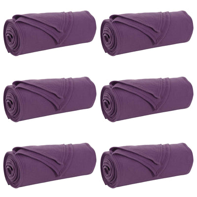 Vidaxl tapis 6 pcs violet 200 x 150 cm polaire