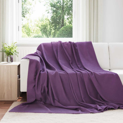 Vidaxl tapis 6 pcs violet 240 x 220 cm polaire
