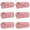Vidaxl tapis 6 pcs rose 200 x 150 cm polaire