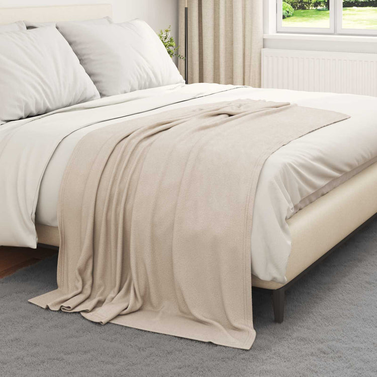 VidaXL tapis 24 pièces beige 170 x 130 cm polaire