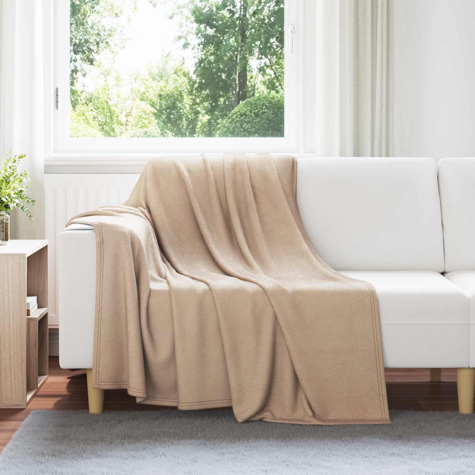 VidaXL tapis 24 pcs camel 200 x 150 cm polaire