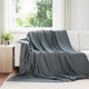 Vidaxl tapis 24 pcs gris foncé 270 x 240 cm polaire