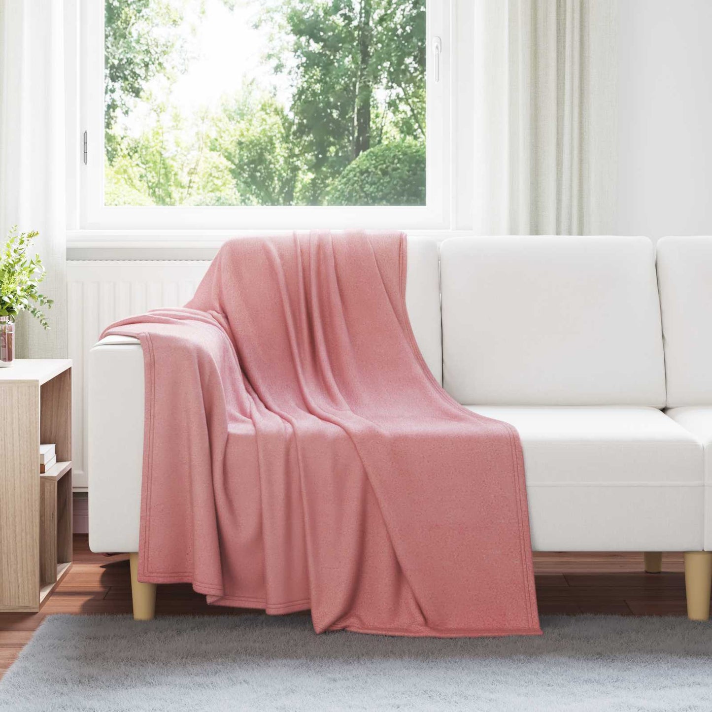 VidaXL tapis 24 pcs rose 170 x 130 cm polaire