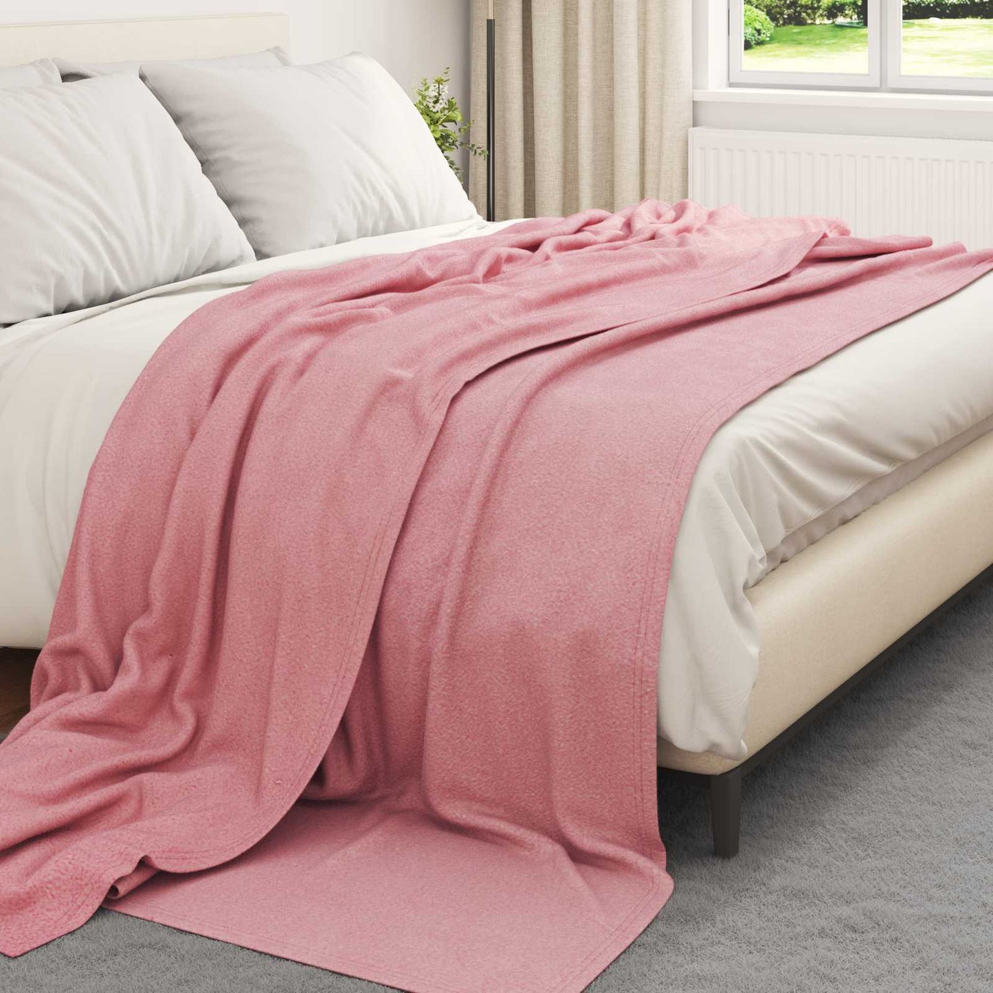 VidaXL tapis 24 pcs rose 270 x 240 cm polaire