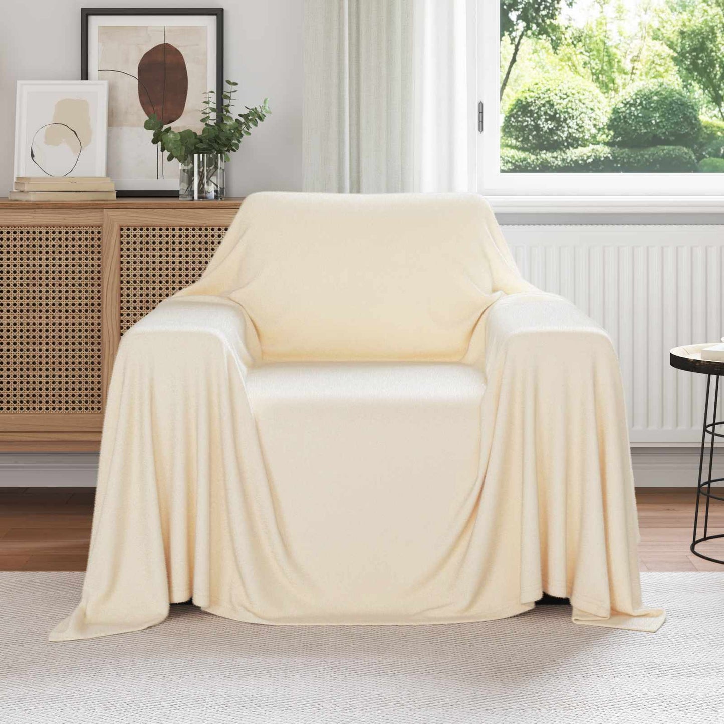 Vidaxl plaid crème 210 x 140 cm polaire