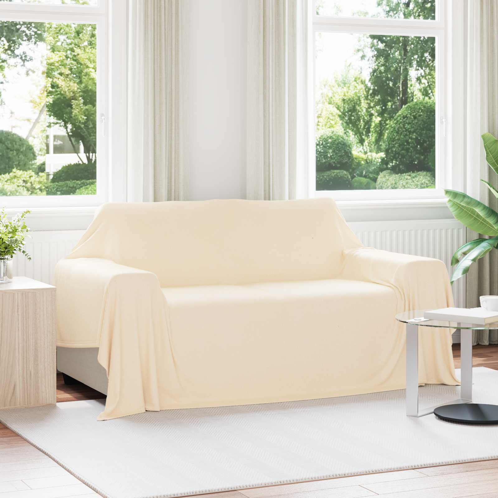 Vidaxl plaid crème 280 x 210 cm polaire
