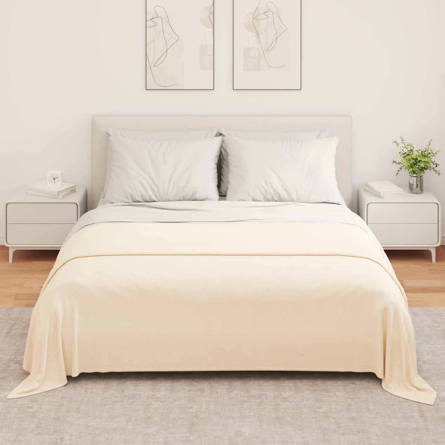 Vidaxl plaid crème 280 x 210 cm polaire