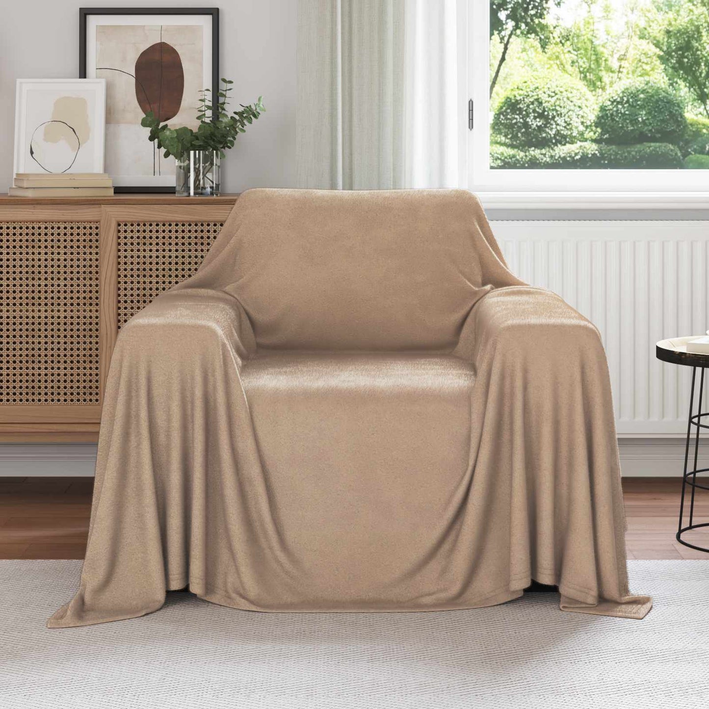 Vidaxl plaid camel 210 x 140 cm polaire