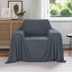 Vidaxl plaid gris foncé 210 x 140 cm polaire