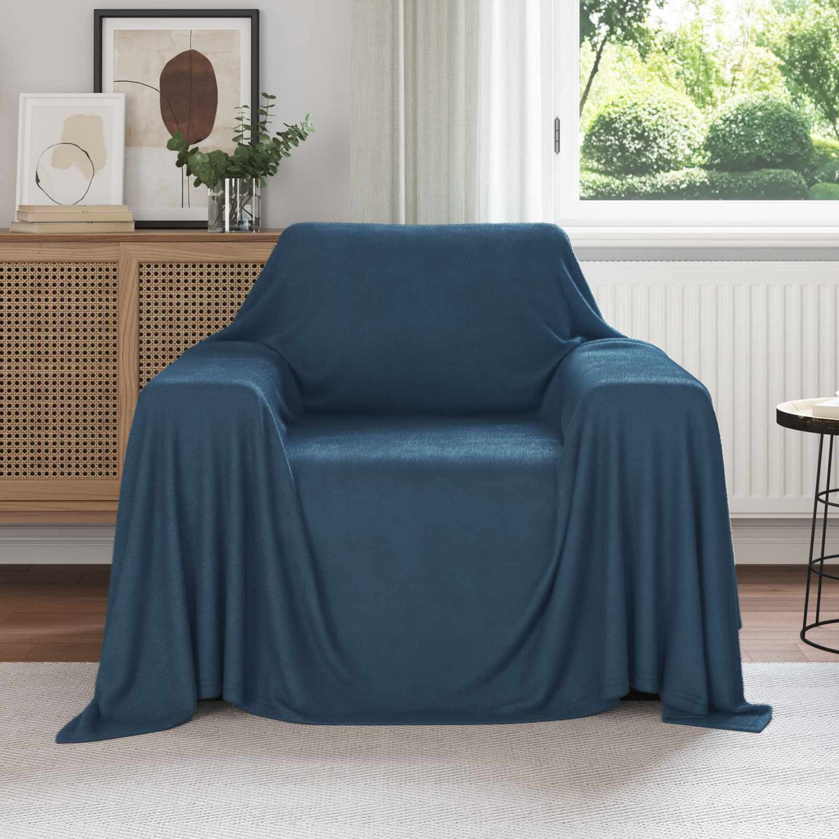 Vidaxx plaid bleu marine 210 x 140 cm polaire