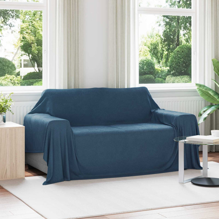 Vidaxx plaid bleu marine 280 x 210 cm polaire