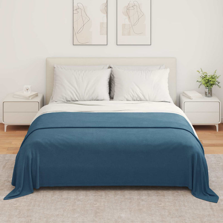 Vidaxx plaid bleu marine 280 x 210 cm polaire