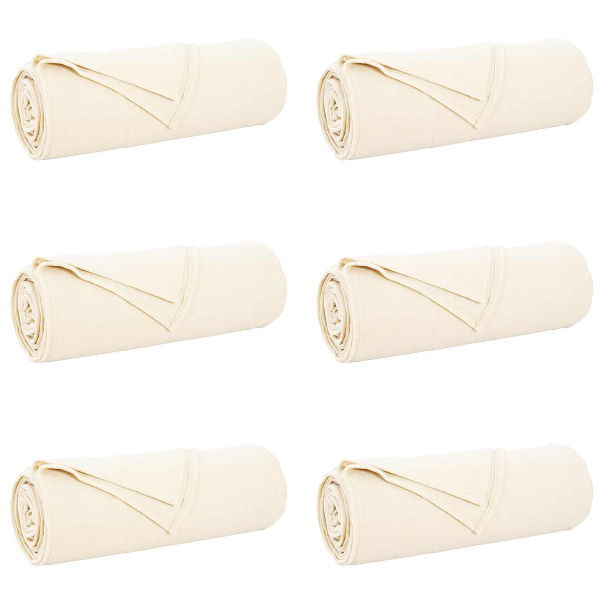 VidaXL tapis 6 pcs crème 210 x 140 cm polaire