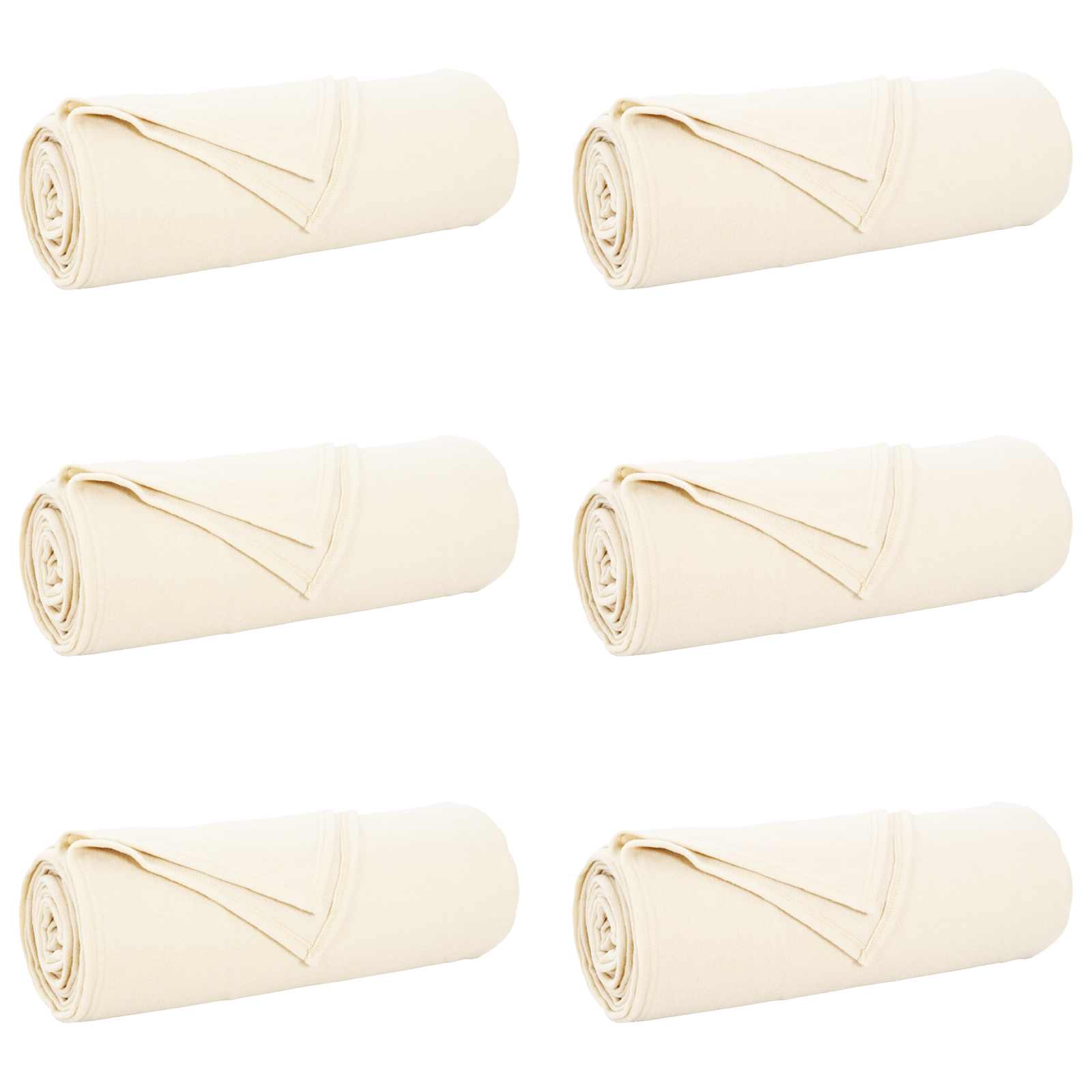 VidaXL tapis 6 pcs crème 210 x 140 cm polaire