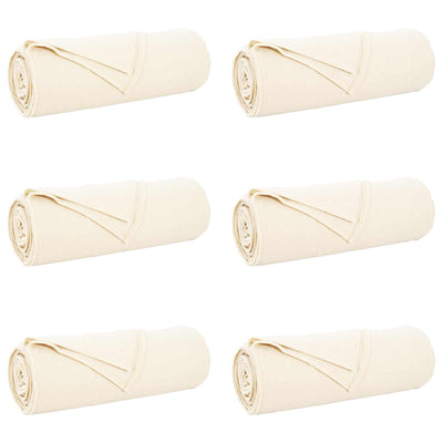 VidaXL tapis 6 pcs crème 210 x 140 cm polaire