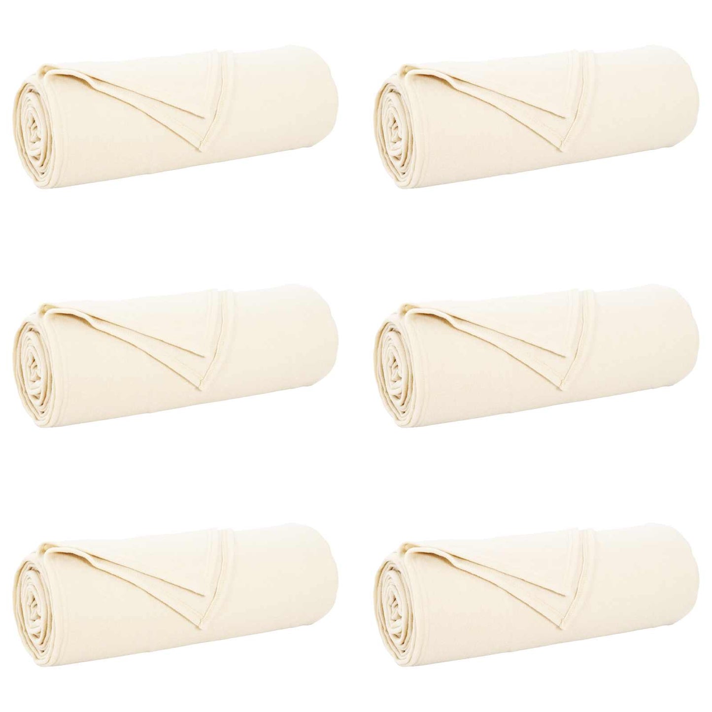Vidaxl tapis 6 pcs crème 350 x 270 cm polaire