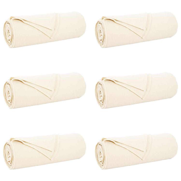 Vidaxl tapis 6 pcs crème 350 x 270 cm polaire