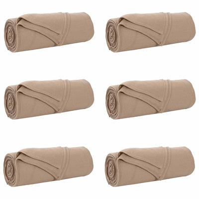 VidaXL tapis 6 pcs camel 350 x 270 cm polaire