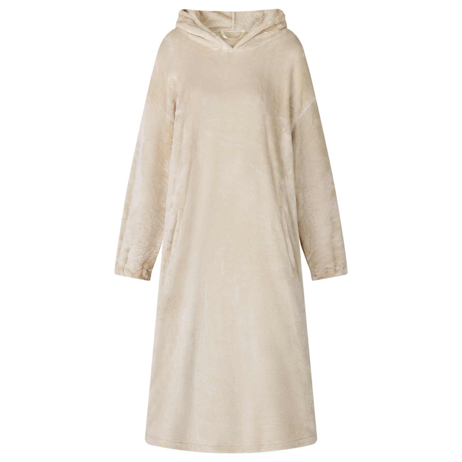 Vidaxl couverture sweat à capuche beige avec flanelle