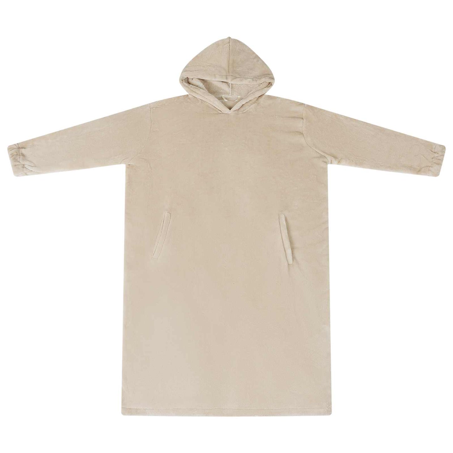 Vidaxl couverture sweat à capuche beige avec flanelle