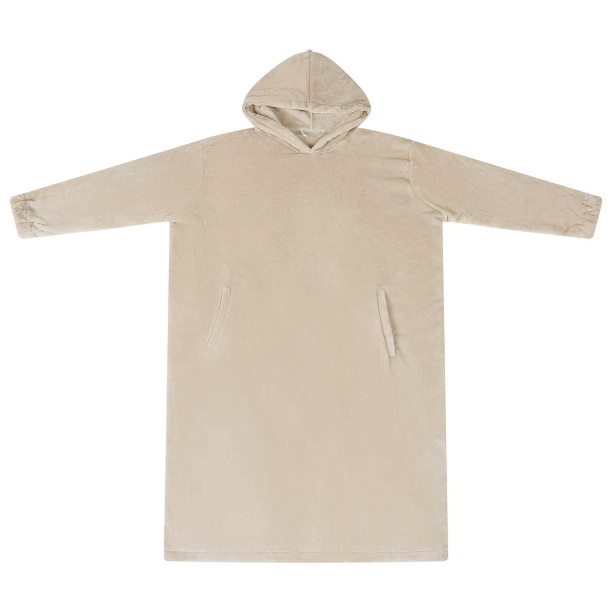 Vidaxl couverture sweat à capuche beige l flanelle