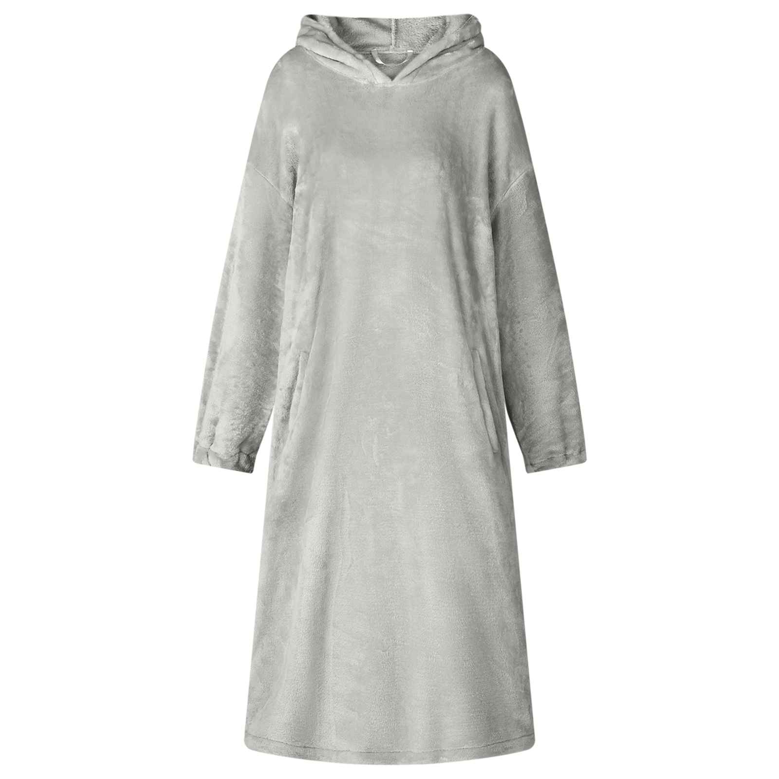 Vidaxl couverture sweat à capuche gris s flanelle