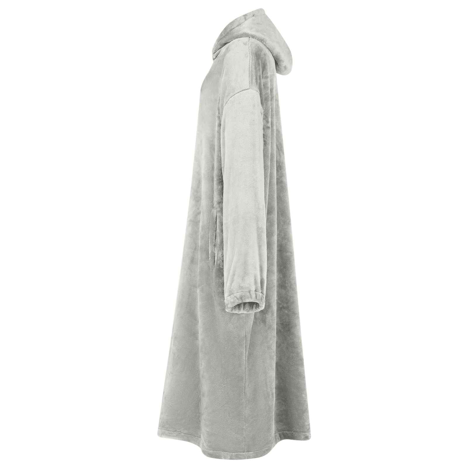 Vidaxl couverture sweat à capuche gris l flanelle